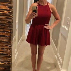 Sugar Lips Burgundy Red Romper Size Small